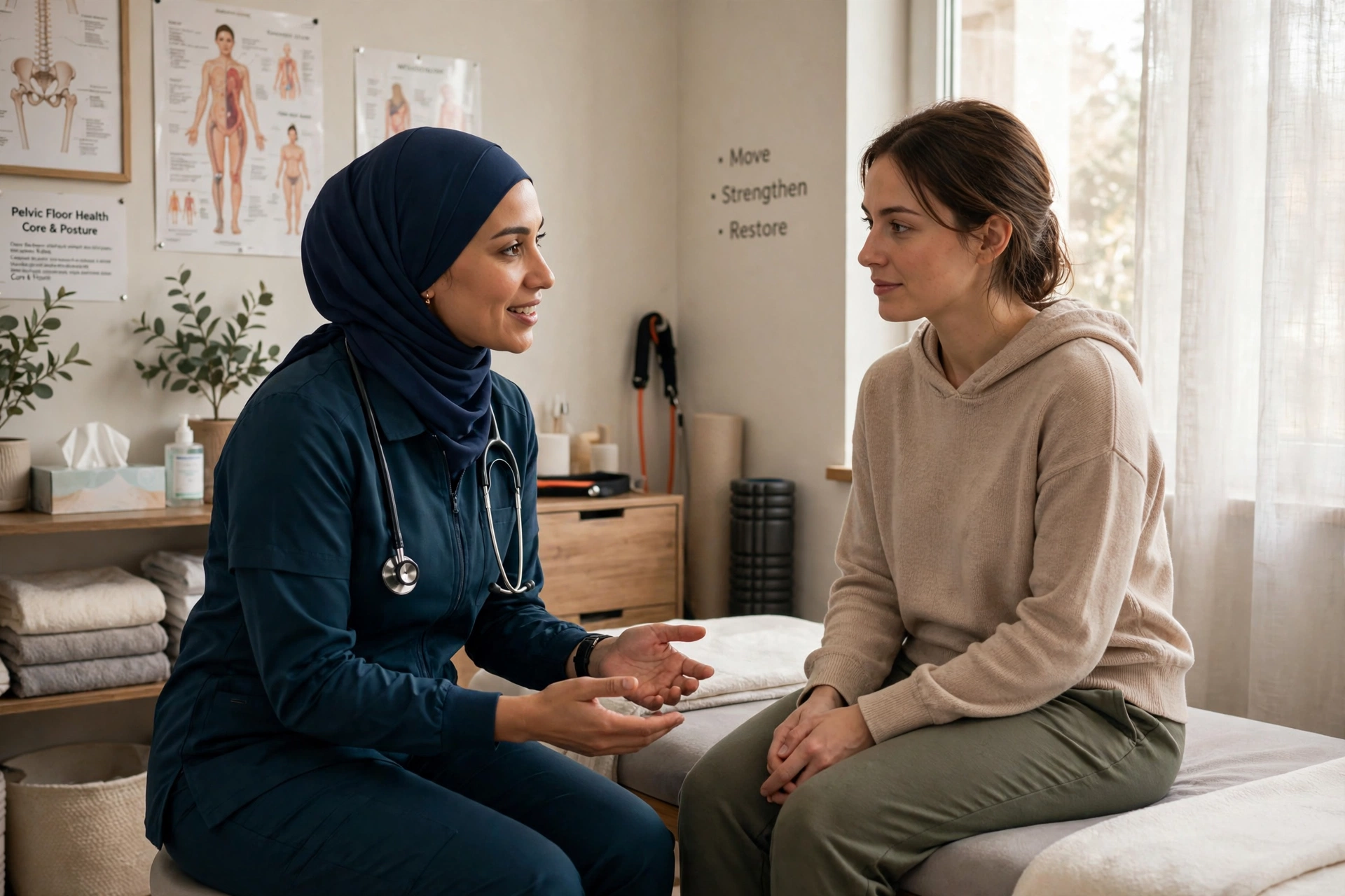 Women's health physiotherapy consultation at Eliva Physiotherapy And Rehabilitation Center